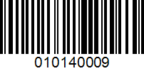 Barcode for 010140009