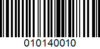 Barcode for 010140010