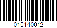 Barcode for 010140012