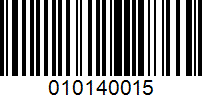 Barcode for 010140015