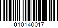 Barcode for 010140017