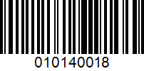 Barcode for 010140018