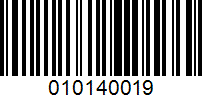 Barcode for 010140019