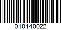 Barcode for 010140022