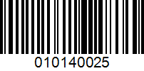 Barcode for 010140025