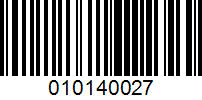 Barcode for 010140027