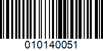 Barcode for 010140051