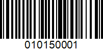 Barcode for 010150001