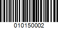 Barcode for 010150002