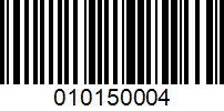 Barcode for 010150004