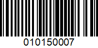 Barcode for 010150007