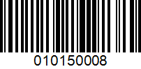 Barcode for 010150008