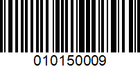 Barcode for 010150009