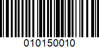 Barcode for 010150010