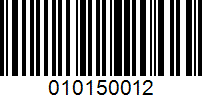 Barcode for 010150012