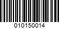 Barcode for 010150014