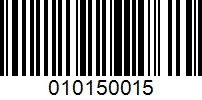 Barcode for 010150015