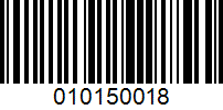 Barcode for 010150018