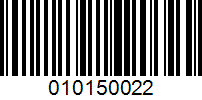 Barcode for 010150022