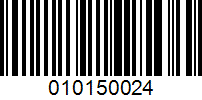 Barcode for 010150024