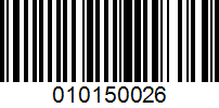 Barcode for 010150026