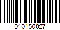 Barcode for 010150027