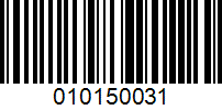 Barcode for 010150031