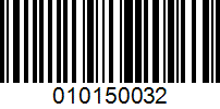 Barcode for 010150032