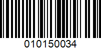 Barcode for 010150034