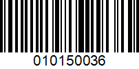 Barcode for 010150036