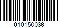 Barcode for 010150038