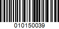 Barcode for 010150039