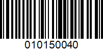 Barcode for 010150040