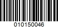 Barcode for 010150046