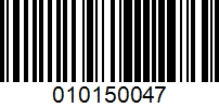 Barcode for 010150047