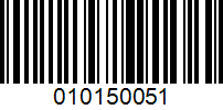 Barcode for 010150051