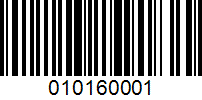 Barcode for 010160001