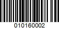 Barcode for 010160002