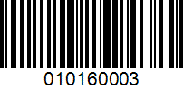 Barcode for 010160003