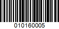 Barcode for 010160005