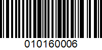 Barcode for 010160006