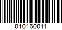 Barcode for 010160011