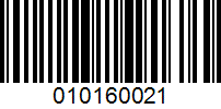 Barcode for 010160021