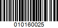 Barcode for 010160025