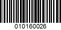 Barcode for 010160026