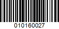 Barcode for 010160027