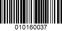 Barcode for 010160037