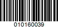 Barcode for 010160039
