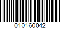 Barcode for 010160042