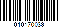 Barcode for 010170033